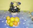 Vánoční atmosféra doplněná o sklizené citrusové plody